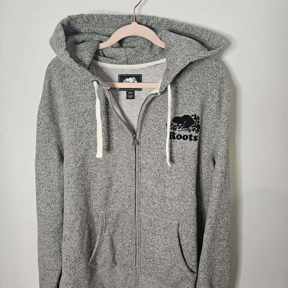 Roots Gray Zip-Up Hoodie